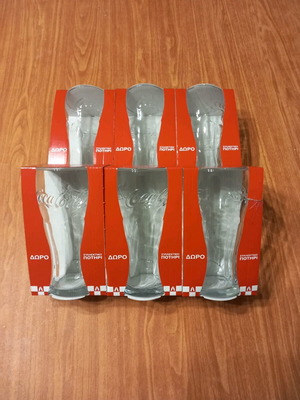 Coca-Cola collectible glasses new, set of 6 pieces