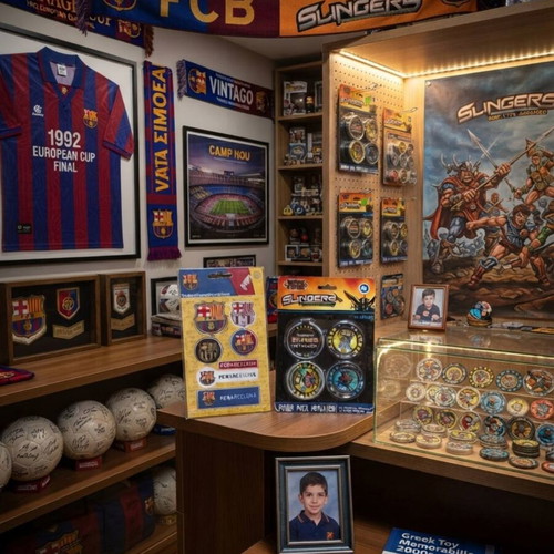 Slingers War Stars Medallion Power Pack 2011 and FC Barcelona stickers