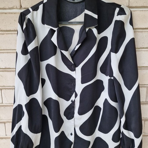 Shirt Selected black and white used, size M