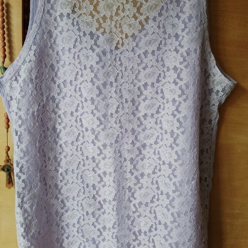 Lilac Lace Back Tank Top Secret Possessions size M/L like new
