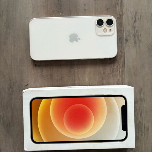 Apple iPhone 12 mini 64GB, white, with screen crack