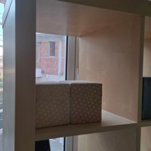 IKEA desk and large bookshelf set used, light birch wood