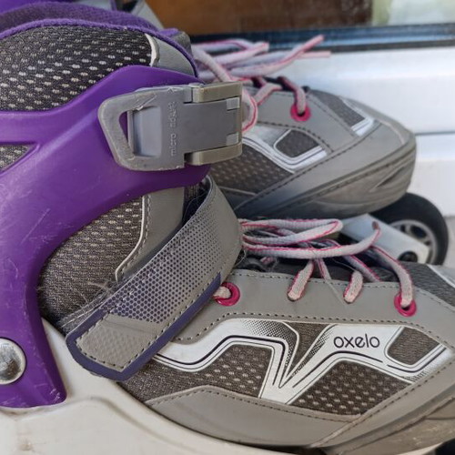 Rollers Oxello used, purple color, sizes 35 to 38