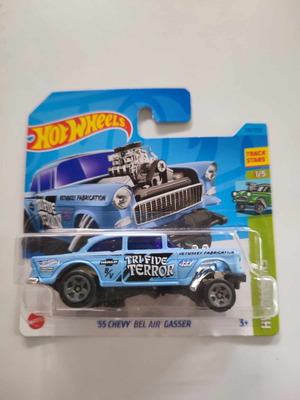 '55 Chevy Belair Gasser модел кола 1:64 мащаб Hot Wheels нов