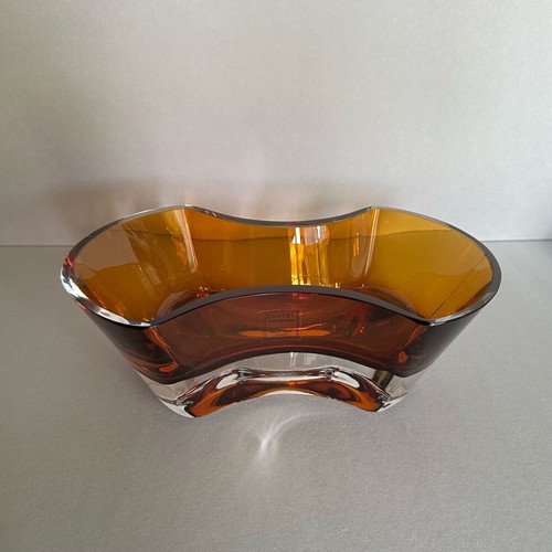 Handmade crystal decorative container ESPIEL used, modern two-tone design