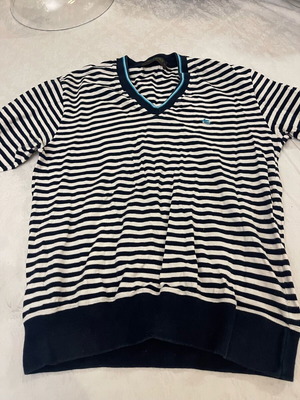 Etro Milano striped navy blue mariniera blouse XL used