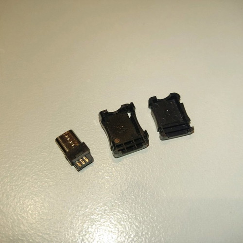 DIY Micro USB male plug connector pack of 5, new
