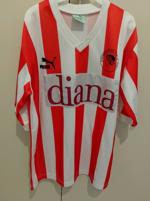 Olympiacos jersey 1991 used with wear on number