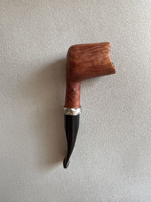 Handmade tobacco pipe like new, heather wood with filter