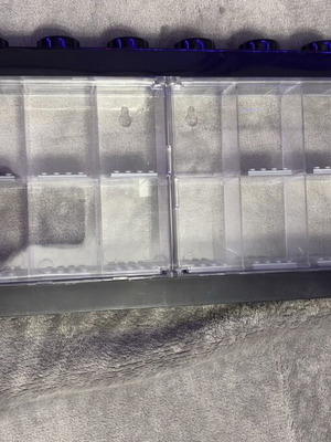Lego figure showcase box used with 16 slots, small scratches