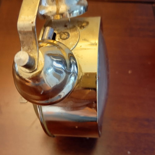 Vintage table clock alarm with natural patina used