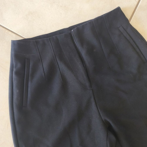 Fabric pants like new, classic high-waisted black, size M