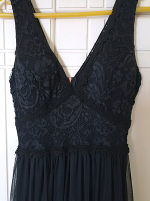 Formal women's dress new small black maxi