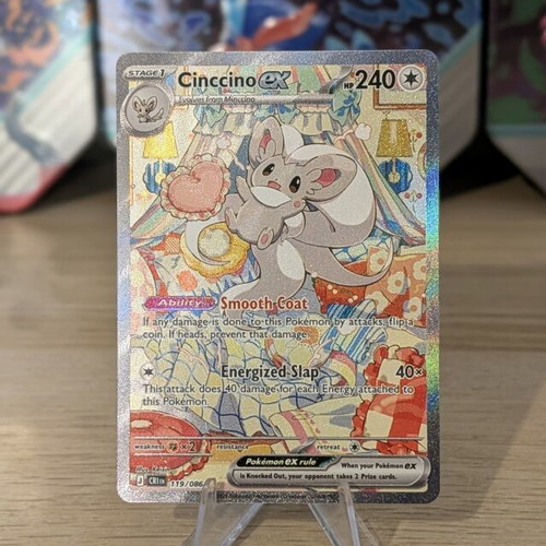 Pokémon Cinccino ex 119/086 Mega Evolution Chaos Rising mint