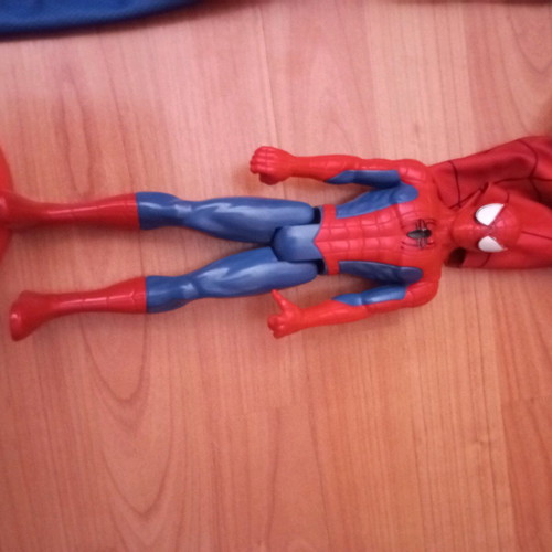 Spiderman set used with costume and figure
