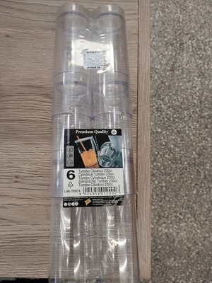 Ποτήρια σολίνα σετ 6, 230ml, καινούργια, πλαστικά
