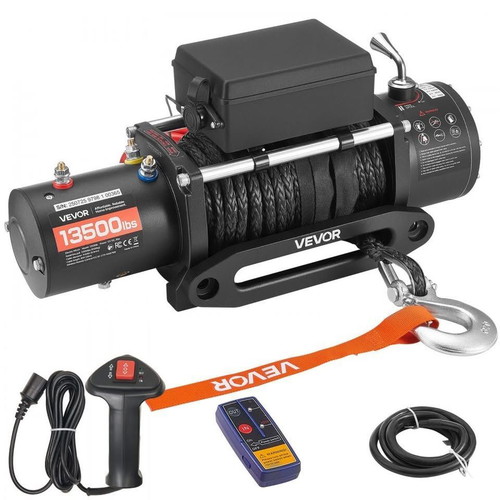 Vevor 13500lbs Winch with Synthetic Strap and Remote Control New