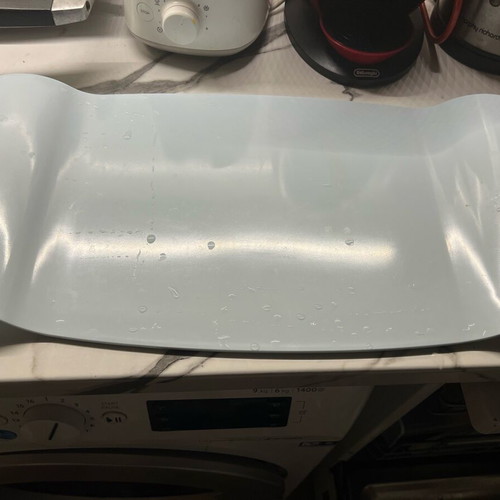 Set of 2 modern baby blue and white serving trays like new