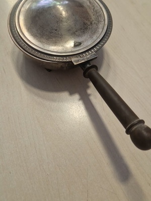 Sterling 925 Silver Bed Food Warmer used, Greek handmade vintage
