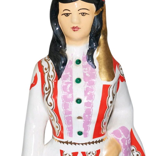 Collectible porcelain METAXA bottle like new, decorative figure