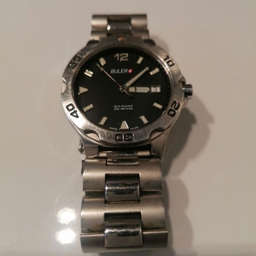 Buler Sea Rover watches like new, black and silver