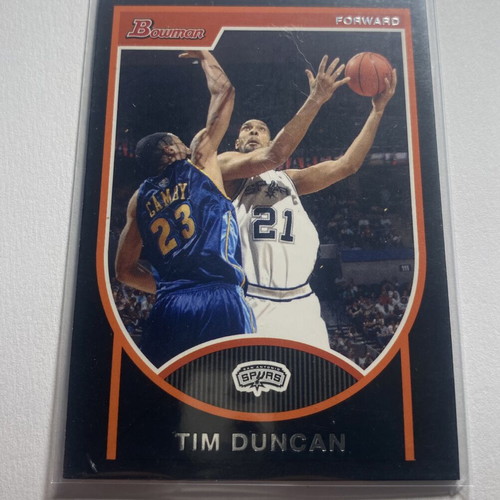 2007 Bowman Tim Duncan #21 San Antonio Spurs HOF card new