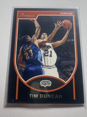 2007 Bowman Tim Duncan #21 San Antonio Spurs HOF card new