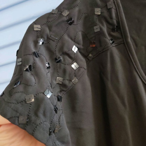 Evening blouse with shoulder detail like new, size M