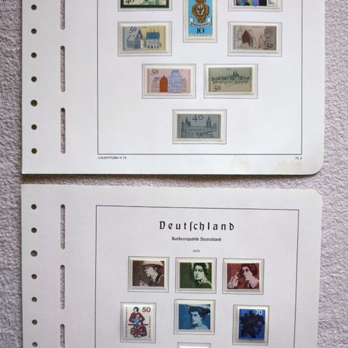 Leuchtturm collectible stamp sheets Germany 1970s