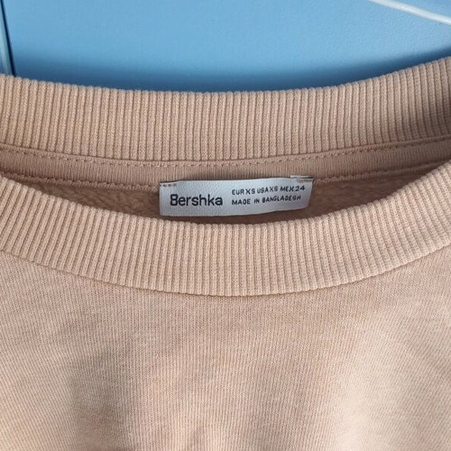 Bershka women's cropped blouse XS like new, beige