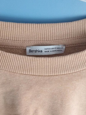 Bershka women's cropped blouse XS like new, beige