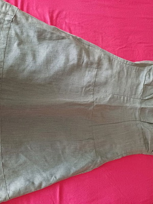 Attrattivo khaki strapless linen dress like new, knee length