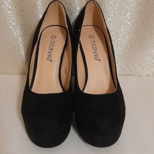 Tulipano black velvet pumps like new, size 37