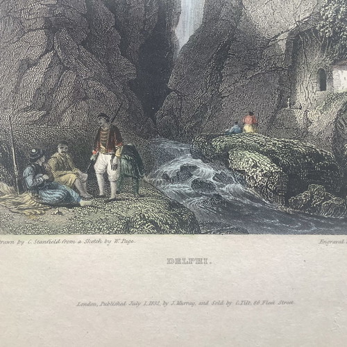 1832 Delphi colored chalcography used