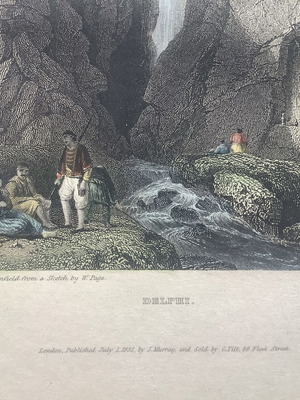 1832 Delphi colored chalcography used