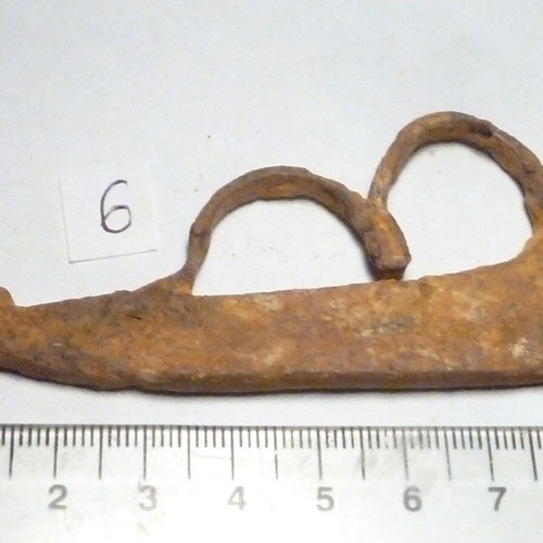 Iron hand-forged flint used