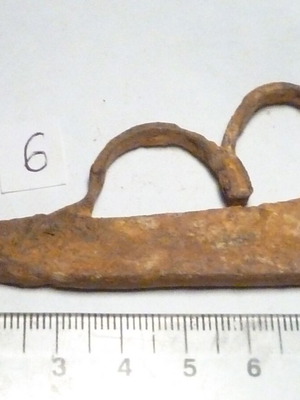 Iron hand-forged flint used