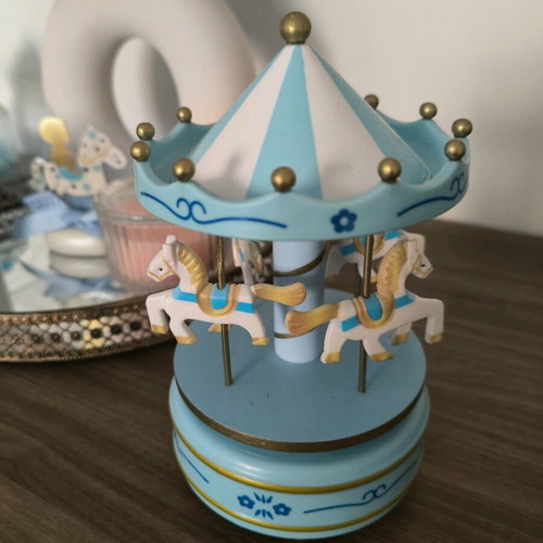 Carousel Baptism Decoration Set Blue Theme new