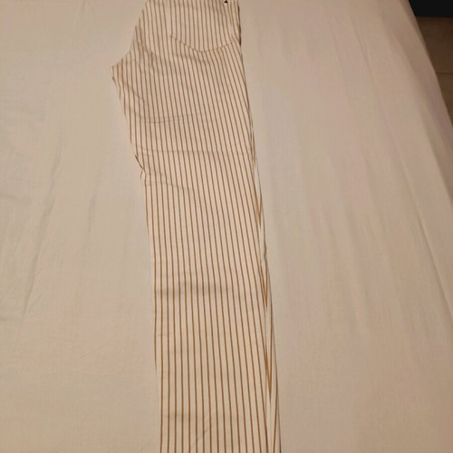 Stradivarius striped white pants, five-pocket, slim fit, high waist, like new