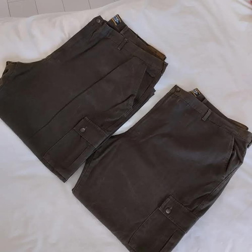 Vintage men's winter cargo pants Rodeo 4XL brown like new