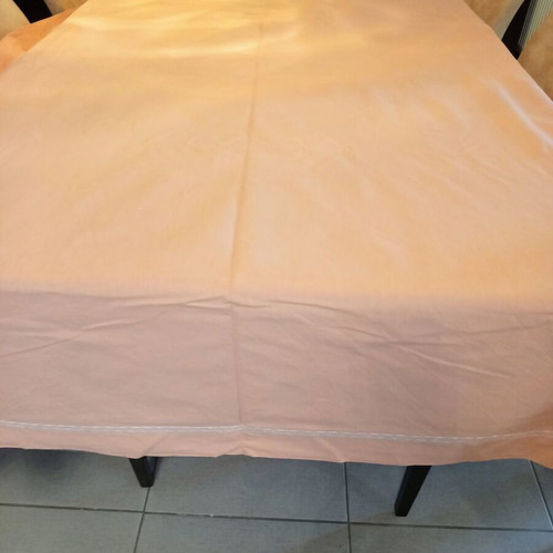Set of 2 orange tablecloths like new, large size 215x187 cm