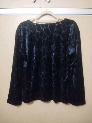 Velvet blouse black XL like new