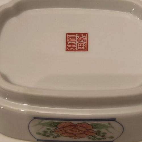Vintage porcelain vase with lid and plate ECHO like new