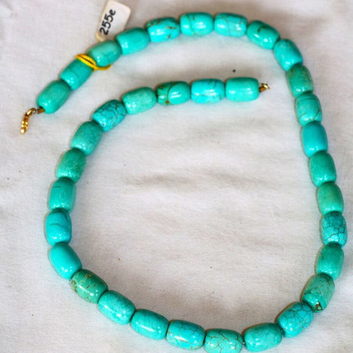 Turquoise Necklace New With 14K 585 Gold Clasp Indico Jewels