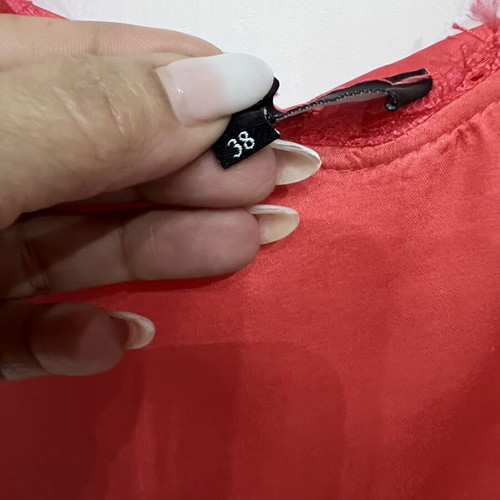 Lynne top coral red size S new