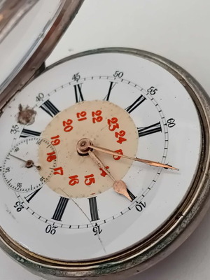 Antique Large Silver Pocket Watch used