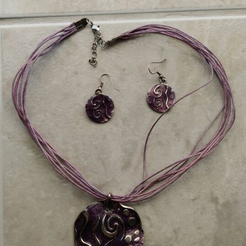 Ethnic style handmade necklace and earrings set new