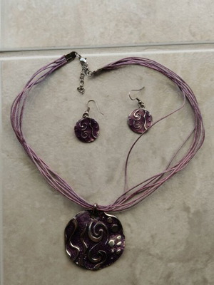 Ethnic style handmade necklace and earrings set new