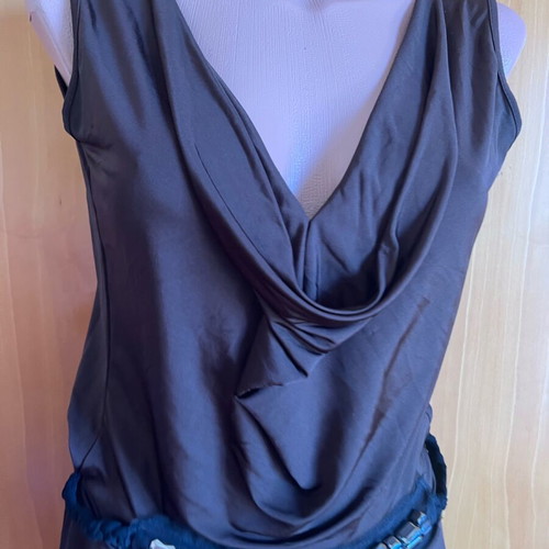 Dark brown backless dress like new, size S/M
