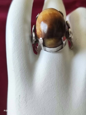 925 Silver ring with Tiger's eye stone